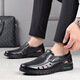 
YRC Yierkang Summer 2025 new men's hollow sandals toe layer cowhide middle-aged and elderly dad's shoes breathable casual shoes sandals 9887-2 black 41
