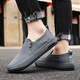 XIANGYUANGE canvas shoes men's summer 2025 new men's one-foot shoes old Beijing cloth shoes casual soft sole work men's shoes gray 42 (260mm)