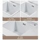 Ye Yu Cream Style Thickened White Water Bar Sink Basin Square Side Mounted Stainless Steel Small Single Slot Kitchen Washbasin White Side 32*32 No Faucet