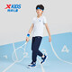 XTEP (XTEP) Kurzärärmelte T-Shirt für Kinder für den Sommer mit mittleren Kindern mit mittleren Kindern mit schnell trocknendem Kleidung Basishemd Perle White [9215] 175 cm