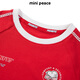 MiniPeace cooling and antibacterial counter same style Snoopy joint girls short-sleeved T-shirt red summer Samba red 130