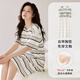 Le nouveau style de chemise de nuit de Mandelefin avec poitrine de poitrine pour les manches courtes en coton pur d'été pour femmes peut être portée sur les vêtements extérieurs anti-convex 12535 m 80-100jin [Jin est égal à 0,5 kg]