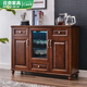 Pupan Wasserspender Tea Bar Machine Haus Vollautomatisch intelligenter Teeschrank mit Desinfektion 2023 neues massives Holzlicht Luxus integrierter Schrank Hauptbild Modell 6626 Walnussband Desinfektion