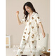 Cat man (MiiOW) pregnant women confinement clothes pajamas for women in summer pregnancy short-sleeved long trousers postpartum breastfeeding summer pure cotton breastfeeding home clothing HDE-6913 L