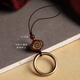 CHUXIANG brass ring mobile phone ring buckle metal universal dust plug pendant USB pendant anti-lost lanyard mobile phone pendant brass ring-Huang Pu