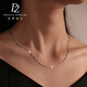 Duozun pt950 platinum necklace women's star fruit necklace platinum necklace platinum clavicle chain versatile plain chain for girlfriend 50 cm 5.04 g thick about 1.5mm