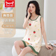 Catman (MiiOW) sleeveless pajamas with chest pads for women in summer new Korean style casual vest shorts dormitory home F-9859 [fixed chest pad] M Recommended 80Jin [Jin equals 0.5 kg]-100Jin [Jin equals 0.5 kg]