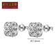 Centennial Baojinxiang Pt950 platinum women's imitation diamond earrings, earrings and earrings, genuine 950 platinum sparkling small sugar cube earrings as a gift, weighing about 3.4-3.6 grams, platinum large sugar cube earrings