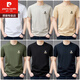 Pierre CARDIN summer new men's short-sleeved T-shirt loose solid color high-end half-sleeved T-shirt round neck pure cotton top Y9929 khaki M -120Jin [Jin equals 0.5 kg] wear
