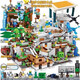 
Lego Ninja Building Blocks Minecraft Assembled Children's Mechanism Cave Assembled Toys Gifts for Boys and Girls Upgrade Cave 4 Mechanisms with Lights 3888 Grains