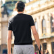 
Mr. Bu's exquisite V-neck knitted short-sleeved t-men 2025 summer solid color cool skin-friendly short-sleeved AT12119 piano black L (175)
