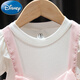 Disney Children's Vêtements 2025 Été Nouvelle petite fille robe en deux pièces robe à la mode courte à manches à manches