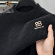 Laorentou Plus Séter de cuello de cuello de terciopelo en terciopelo para hombres en otoño e invierno de mediana edad y hombres jóvenes en cálido suéter de camisa de base de punto interno tendencia de hombres 9859 negro 4xl recomendado 185-210Jin [Jin equivale a 0.5 kg]