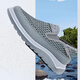 Brigjing zapatos para hombres para verano transpirable un pie viejo zapatos de tela de beijing malla liviana suave papá caminata viajar zapatos net net negros brj-12352 43