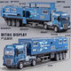 Tamion télécommandé semi-trareler extra grand alliage rv jouet car camion boy camion modèle de camping simulation semi-trareler alliage étendu voyage RV-bleu + 2 personnes
