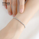 TTMIX fashion sparkling bouncy bead platinum bracelet pt950 platinum sparkling bead car flower bracelet for girlfriend, ready stock 8.7-8.9g 16+3cm