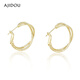 AJIDOU fashion gold trend earrings gold 2 pieces