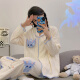 浪莎（LangSha）ins风网红新款睡衣女春秋季长袖长裤宽松开衫甜美卡通可爱家居服 9214 M 【建议80-100斤】