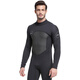 SBART 1.5mm one-piece swimsuit men's warm and cold-proof wetsuit long-sleeved one-piece trousers sun protection wetsuit 1283 black 1.5mm M