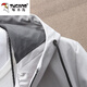 Woodpecker windbreaker men's jacket mid-length spring and autumn windproof top casual hooded workwear teenager boys spring men khaki XL
