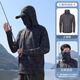 Outdoor fishing sun protection clothing men's lure mask fishing quick-drying stretch fishing clothing summer cool long-sleeved sun protection clothing FS08 desert camouflage 5XL 200-220Jin Jin equals 0.5 kg