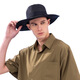 Winsio summer foldable large-brimmed Rafi Panama straw hat square buckle sun hat outdoor breathable sun protection hat 15 red one size
