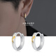 Xili S999 Pure Silver Gilt Earrings Men's Trendy Single Pair of Earrings Birthday Gift for Boyfriend, Brother and Girlfriend 999 Pure Silver Gold Single