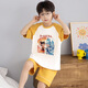 Disney 2025 neuer Sommerjunge Pyjama Kurzärärmelte Nezha Kinder Jungen Baby Medium und große Jungen Home Kleidung Set F-810# Red Nezha 100 [Höhe 1105-115 cm]