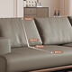 
Yushe Wooden Solid Wood Sofa Light Luxury Style Living Room Sofa Black Walnut Inline Sofa 681#