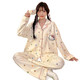 COLORFUL GEMS imitation cotton pajamas for women long-sleeved cartoon cute home clothes for outdoor wear Guangzhou Thirteen D6173 170 M