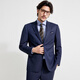 Zhuangji 120-count high-count men's suit suit for all seasons, professional formal wear, wedding banquet suit, two-piece suit