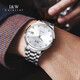 IW Swiss IW watch men's mechanical watch fully automatic imported movement luminous waterproof men's watch moon phase men's watch [upgraded enhanced version] 683 steel strip white-lifetime insurance