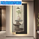 Moderne leichte Luxus-Eingangsdekoration Gemälde Einfache LED-Lampe Hängende Malerei Gegentür 2025 Neues Wandbild T12347 40*80 cm Linderloser Stil Hochdefinition UV-Schnitzerei + Kristall