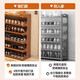 Yubai Wooden Shoe Rack New Nanzhu Simple Shoe Rack Dormitory Simple Shoe Cabinet Home Shoe Rack E-Shaped Shoe Rack Storage Rack Student Brown 6 Layers 100cm Long Recommended by the Store Manager