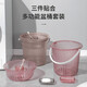 
Student dormitory thickened plastic bucket with water bucket for household water storage bathroom hand-held laundry bucket transparent bucket 1049 random color medium size