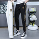 
Cooqi quality casual pants for men's spring, autumn and winter new fashion brand European version high-end small-foot pants plus velvet drawstring ties black 9923 (model) regular 29 Recommended 95-115Jin [Jin equals 0.5 kg]