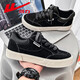 Huili Men's Chaussures Nouvelles chaussures en toile Men's Retro polyvalent basse bas Sole Sole Casual Board Chaussures L272G Black 41 pour hommes