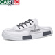 
CARTELO half slippers men wear non-slip wear-resistant driving casual shoes for summer lazy people pedal without heels Baotou sandals XJC-826 white gray 40