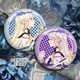 
Energetic child fun tide peripheral Katyia bar badge Canterella drifter double flash tinplate silver onion reflective millet q3527 58MM reflective substrate