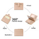 
TAOMICMIC new women's stone pattern short wallet simple two-fold foldable zipper multi-card leather beige Y9227