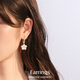 Qlady Sakura Earrings Women's Niche Unique Earrings 2025 New High-end Light Luxury Earrings Birthday Gift