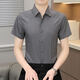 Lilang Striped Hemd Herren kurzärmeliges Sommer-dünnes Eis. Seiden Herren neue Sommergeschäftshemd -Shirt Herren weiß m
