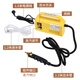 High temperature and high pressure steam cleaning machine for decontamination and disinfection, commercial household air conditioning, kitchen range hood cleaning machine, automatic spray gun, yellow, with lighting spotlight + multi-purpose