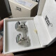 万宝龙（MONTBLANC）盖章灰色母贝精钢男士袖扣饰品官方正品 灰色方形母贝新包装