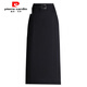 Pierre Cardin (pierre cardin) skirt women's hip skirt autumn and winter new high-waisted slim mid-length straight thickened slit one-step skirt long skirt black winter style plus velvet thickened 3XL 136-145Jin Jin is equal to 0.5 kg