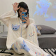 浪莎（LangSha）ins风网红新款睡衣女春秋季长袖长裤宽松开衫甜美卡通可爱家居服 9214 M 【建议80-100斤】