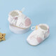 Feiyuega Baby Shoes 0-6-12 meses a 1 año de primavera y otoño cuatro temporadas para hombres y mujeres bebés niños y niños pequeños para evitar caerse con cubiertas de pie de suela suave. Cara sonriente azul, longitud interior de 12 cm (6-12 meses recomendado)