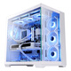 SAMA Q96 white desktop game computer fish tank dual compartment sea view homeowner case double-sided tempered glass/back-mounted motherboard/maximum E-ATX/360 water cooling/10 fan positions