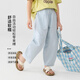 
Ikano I.KARNOW girls' pants summer 2025 new children's pure cotton cool scimitar wide-leg pants for girls summer thin casual pants 15273 blue scimitar pants 130