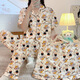 S.SofeAins-Stil Blumenpyjamas für Frauen Frühling und Sommer niedliche Kurzschläfe dreiteilige Set von Heimkleidung KK14132# 170 m [Vorgeschlagen 80-100jin [Jin ist 0,5 kg]]